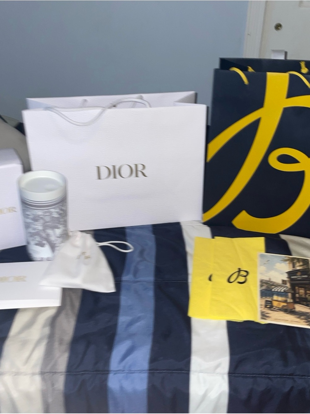 Christian Dior Prestige Toile de Jouy Insulated Tumbler Travel Mug Cup Breitling